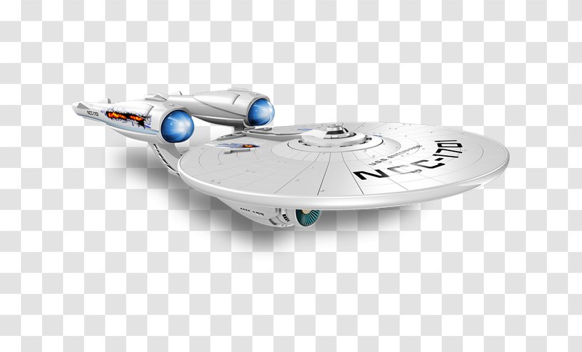 Car Starship Enterprise USS (NCC-1701) Star Trek Die-cast Toy - Hardware Transparent PNG