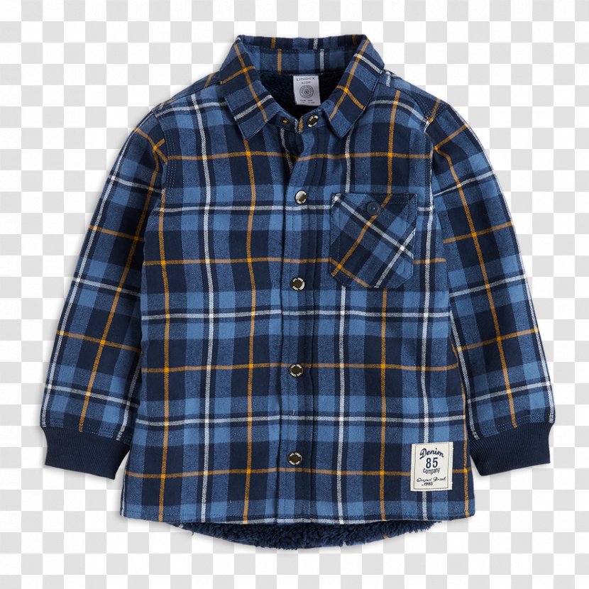 Sleeve Tartan Button Shirt Jacket - Plaid Transparent PNG