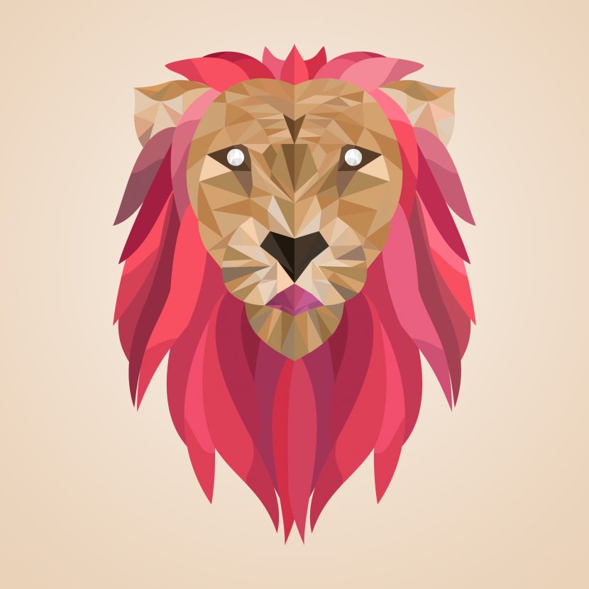 Lion Low Poly Artist 3D Computer Graphics - Polygon Transparent PNG