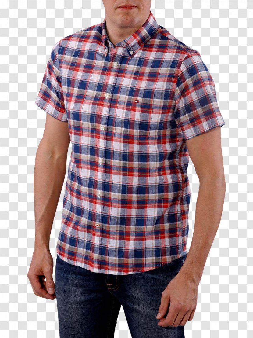 T-shirt Tartan Dress Shirt Maroon Neck Transparent PNG