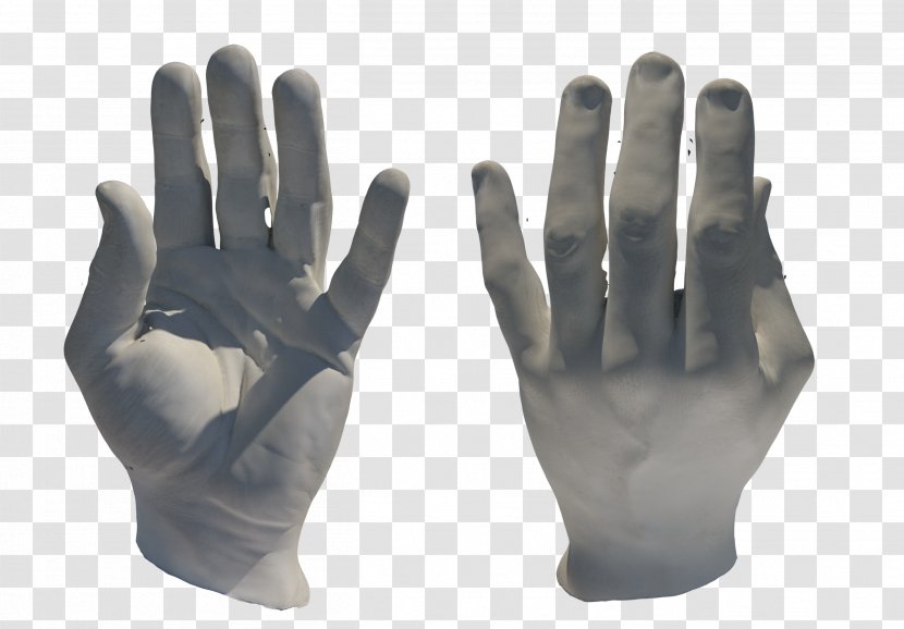 Glove Finger Image Scanner 3D Hand - Polygon Mesh - Middle Transparent PNG