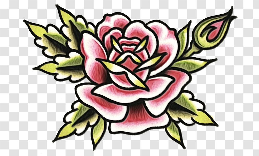 Old School (tattoo) - Tattoo - Rose Family Lotus Transparent PNG