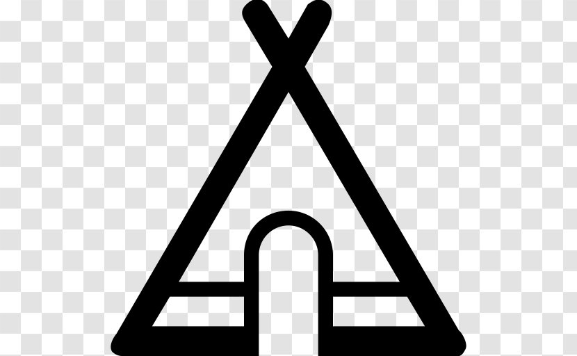 Nature Camping Outdoor Recreation - Triangle - Black And White Transparent PNG
