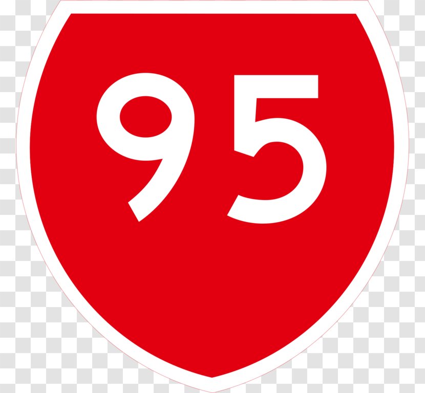 Interstate 95 In South Carolina US Highway System Traffic Sign Road Transparent PNG