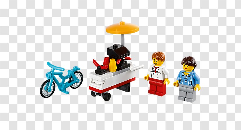 LEGO 10244 Creator Fairground Mixer Lego Minifigure 10224 Town Hall Hot Dog - Cart Transparent PNG