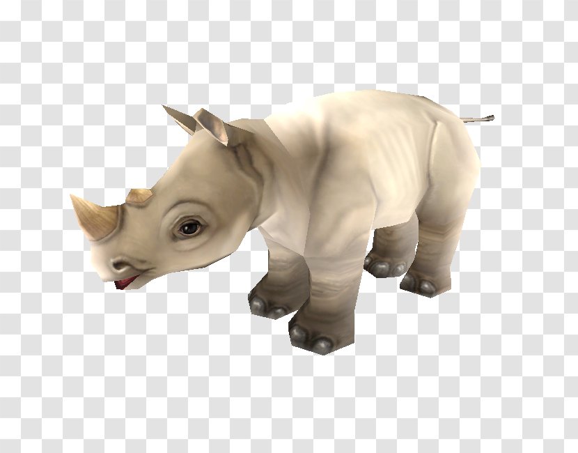 Cattle Rhinoceros Figurine Mammal - Cat Transparent PNG