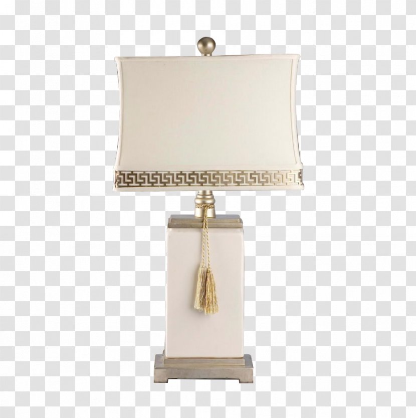 Designer Lampe De Bureau - Goods - Classical Simplicity Square Ceramic Table Lamp Transparent PNG