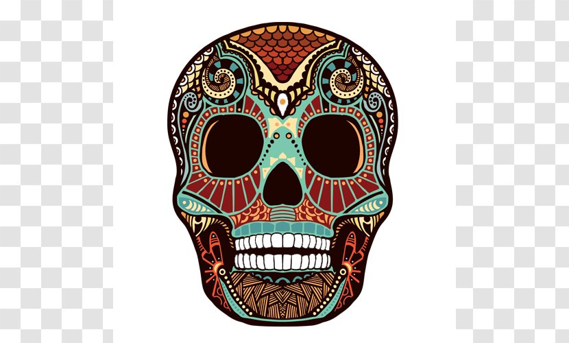 Calavera Day Of The Dead Human Skull Symbolism Clip Art - Graphic Designs Transparent PNG
