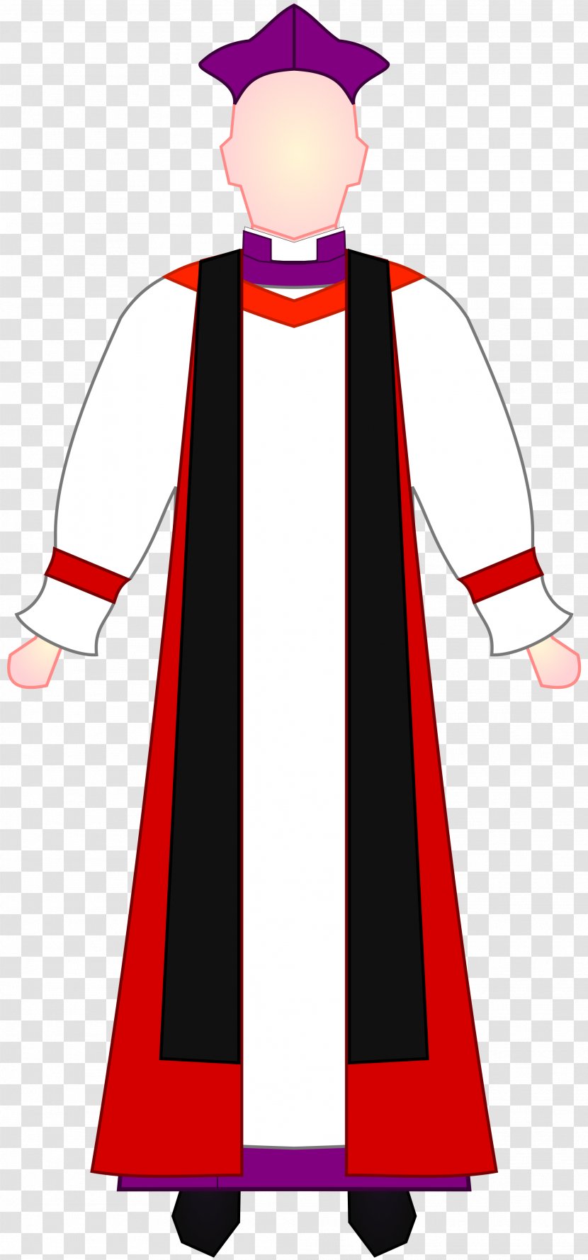 Choir Dress Robe Clothing Bishop - Deacon - Red Transparent PNG