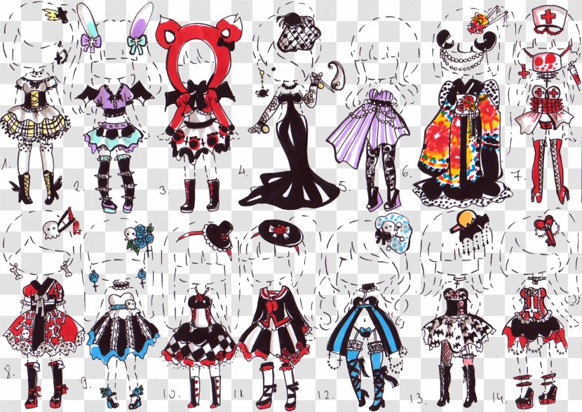 Drawing Goth Subculture Clothing DeviantArt - Tree - Carnival Outfits Transparent PNG
