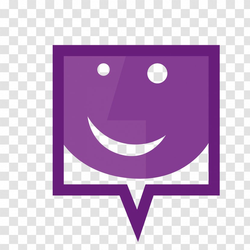 Smiley Speech Balloon Icon - Smile - Purple Face Vector On Frame Transparent PNG