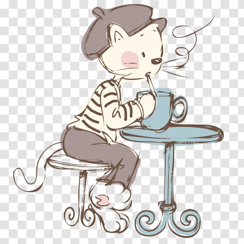 Cat Coffee Cafe Kopi Luwak - Drink - For Transparent PNG