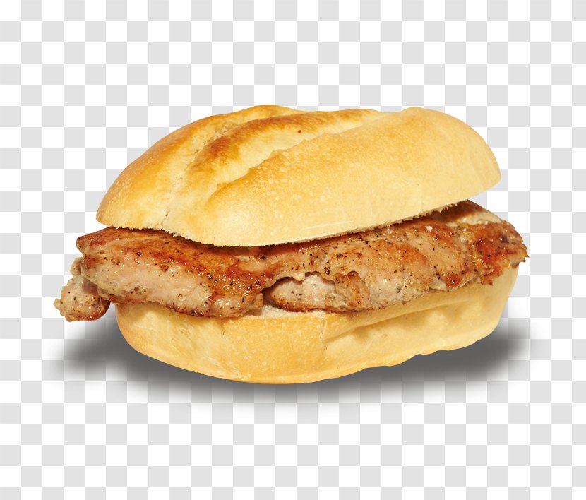 Pork Chop Bun Cheeseburger Domestic Pig Breakfast Sandwich Hamburger - Finger Food - Delicious Transparent PNG