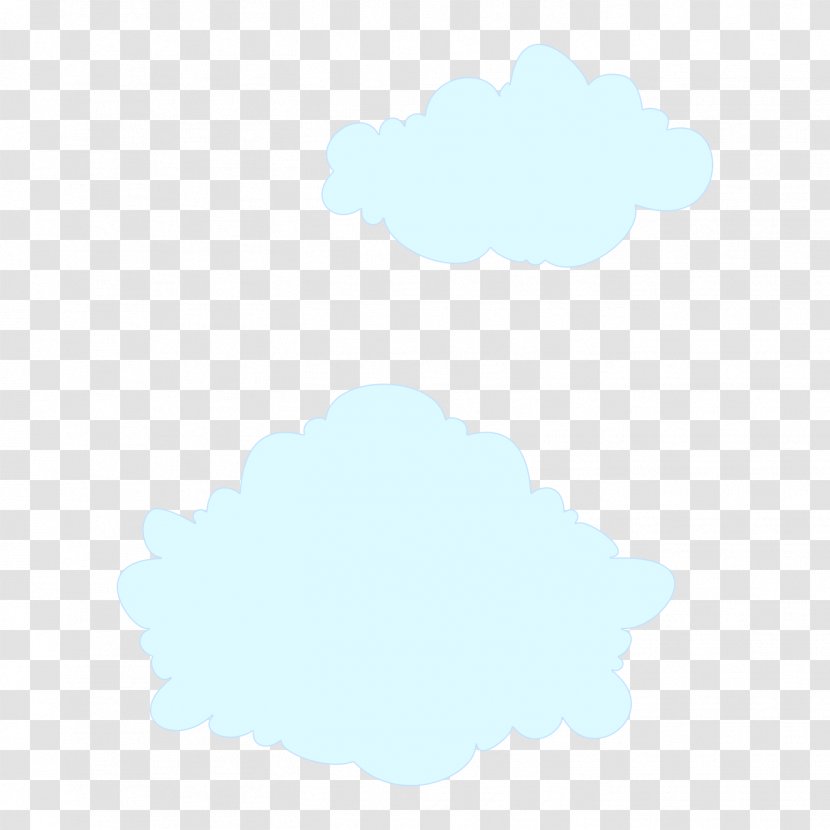 Cloud Download Icon - Azure - Flat Style Clouds Creative Transparent PNG