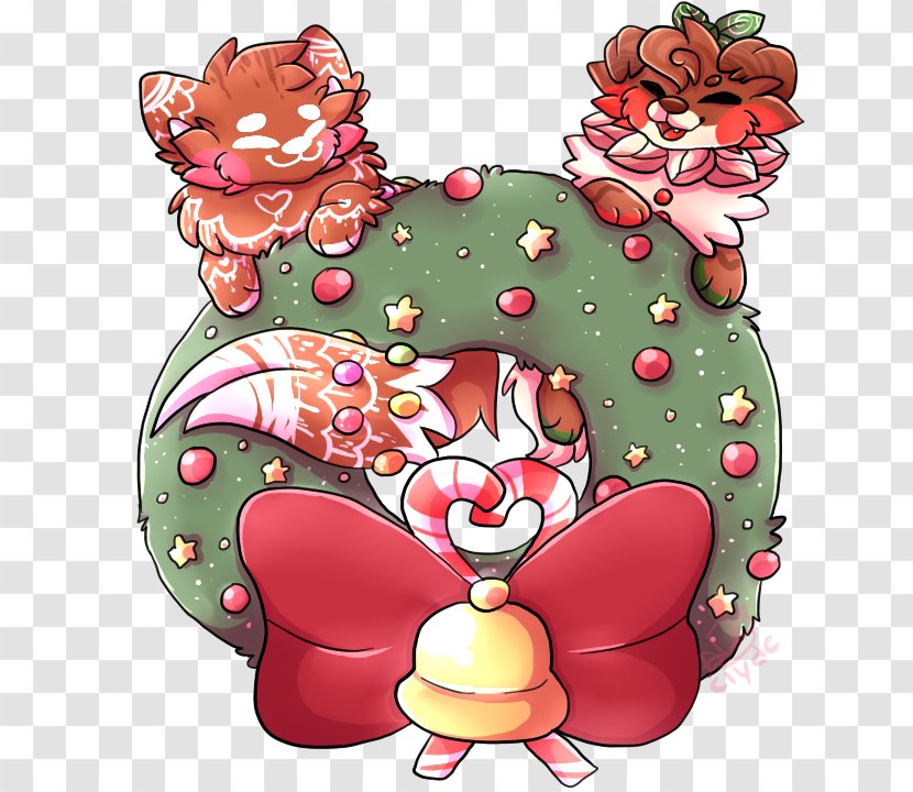 Cartoon Christmas Ornament Flower Character Transparent PNG