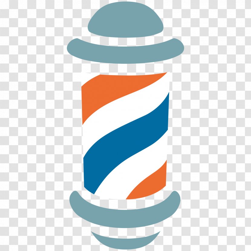 Barber's Pole Emoji Barbershop Beauty Parlour - Text Transparent PNG