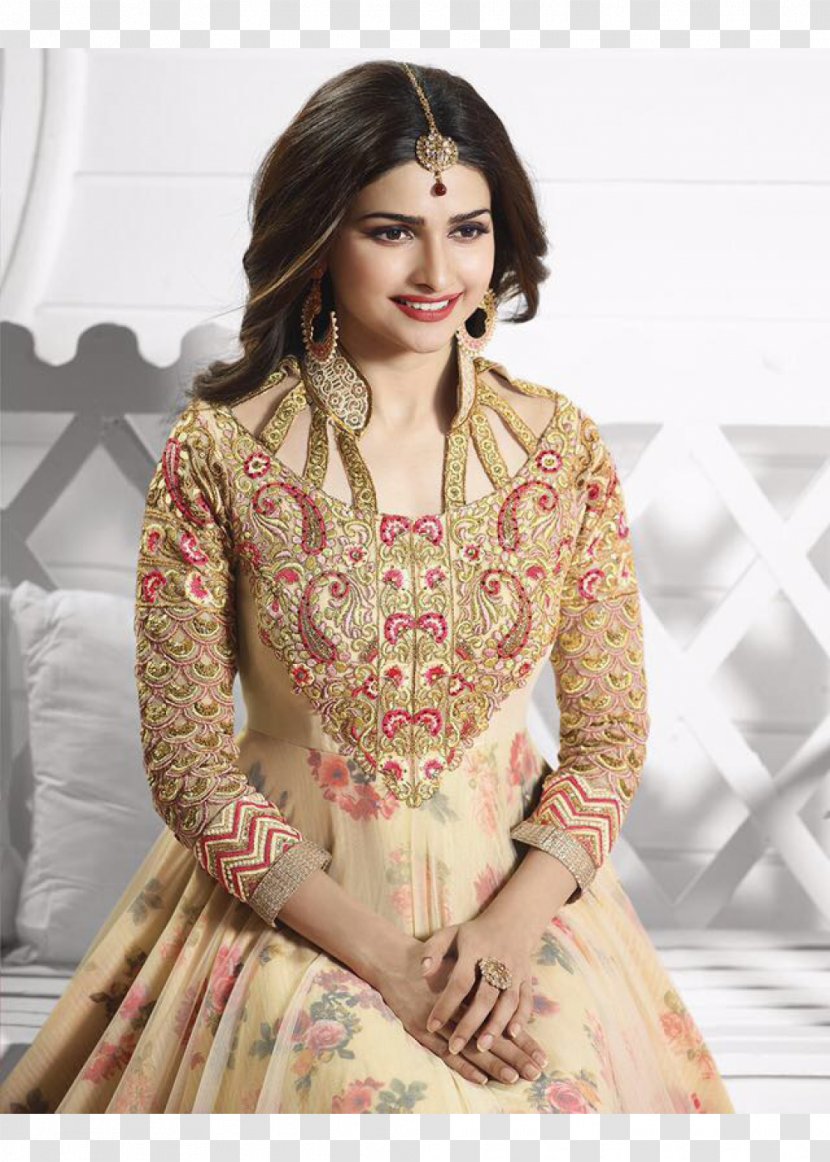 Anarkali Shalwar Kameez Fashion Clothing Dress - Beige Transparent PNG