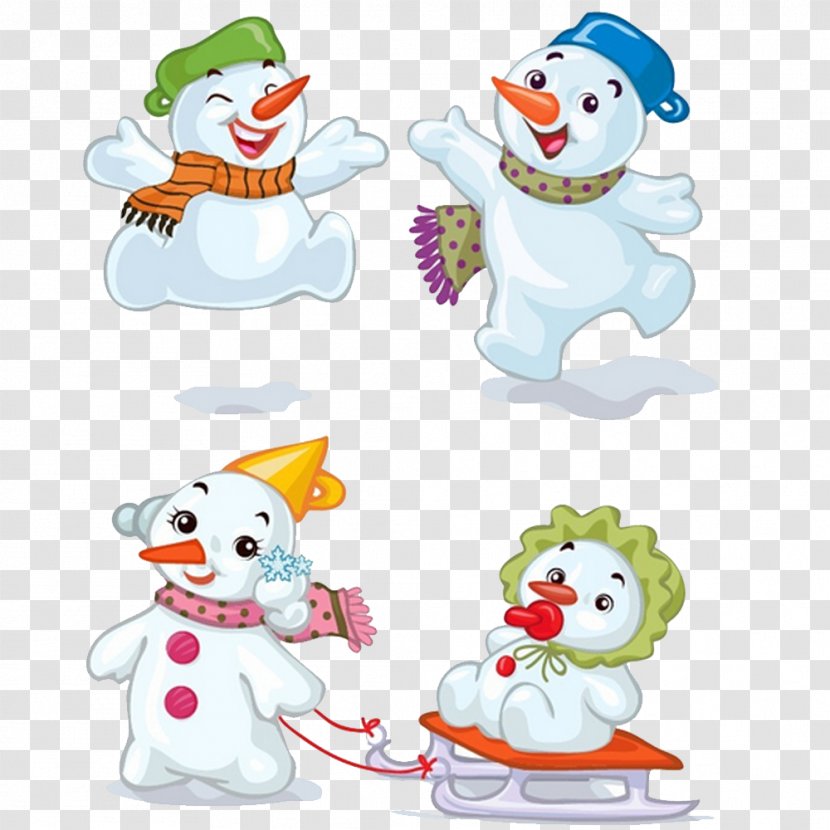 Snowman Christmas Illustration - Elements Figure Transparent PNG