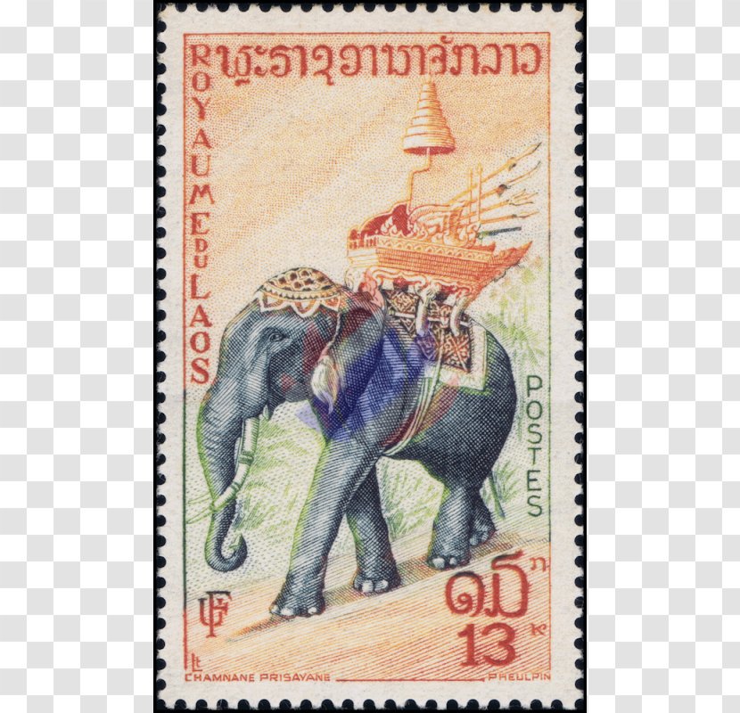 Asian Elephant Postage Stamps African Bush Elephants Laos Transparent PNG