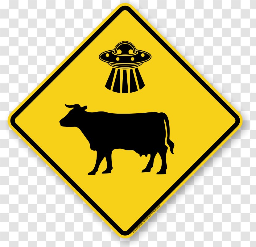 Cattle Traffic Sign Warning Manual On Uniform Control Devices - Wall Decal - 55 Mph Transparent PNG