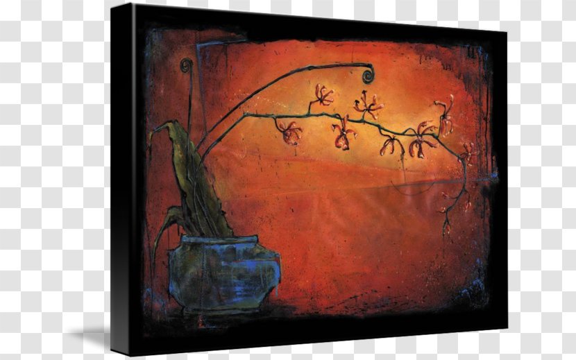 Modern Art Still Life Acrylic Paint Visual Arts - Architecture - Red Orchid Transparent PNG