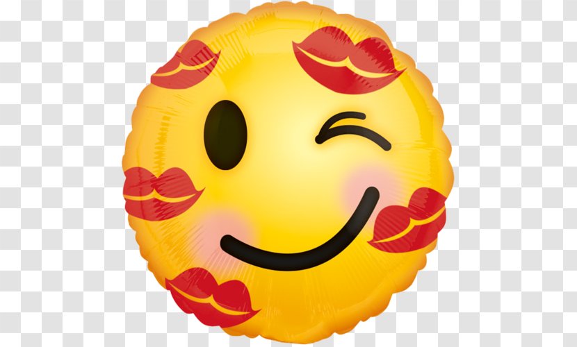 Emoticon Emoji Kiss Love Happiness - Balloon Transparent PNG