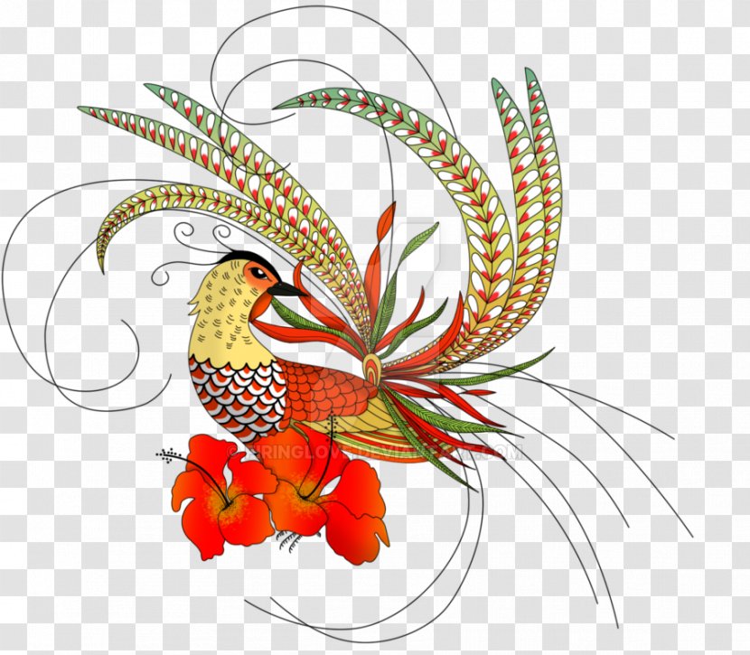 Rooster Floral Design Clip Art Transparent PNG