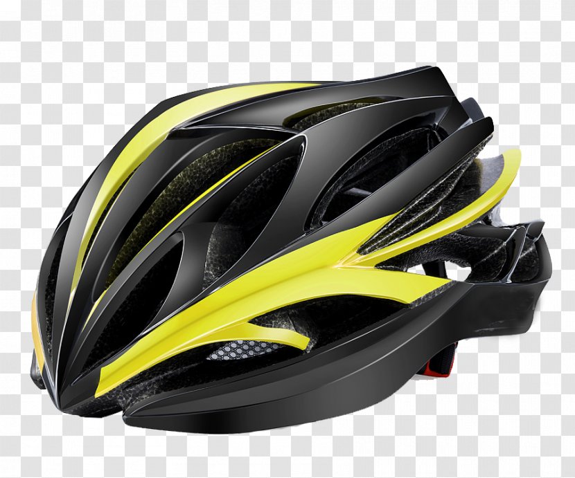 Bicycle Helmet Motorcycle Cycling - Helmets - Yellow Black Transparent PNG