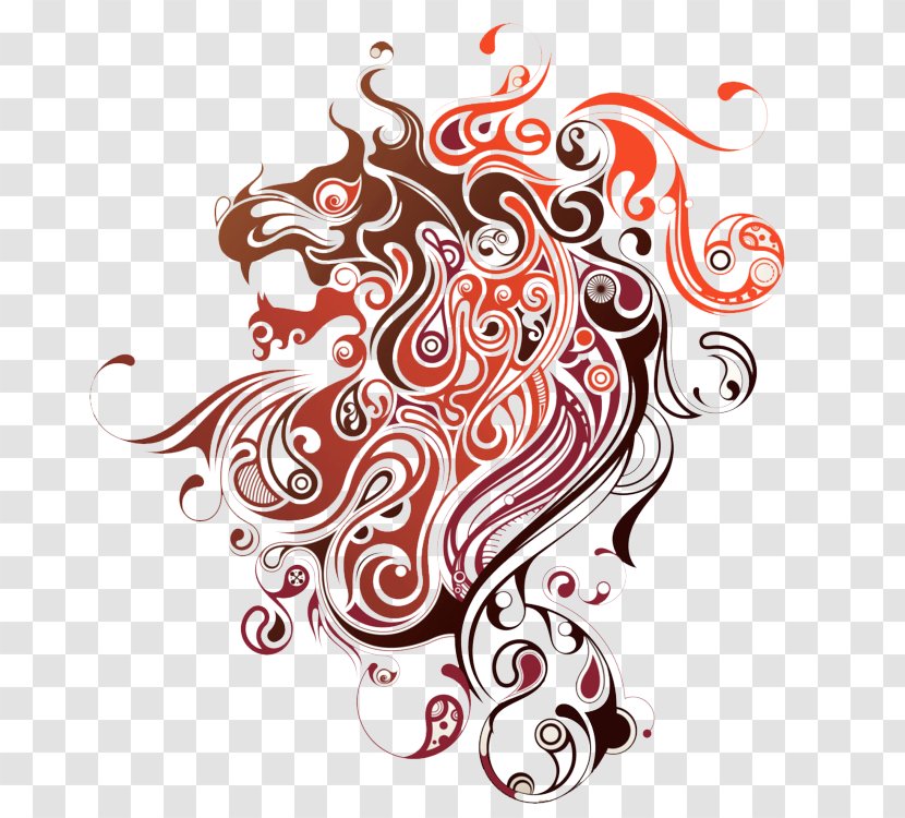 Lion Drawing Illustration - Cartoon - Abstract Dragon Transparent PNG