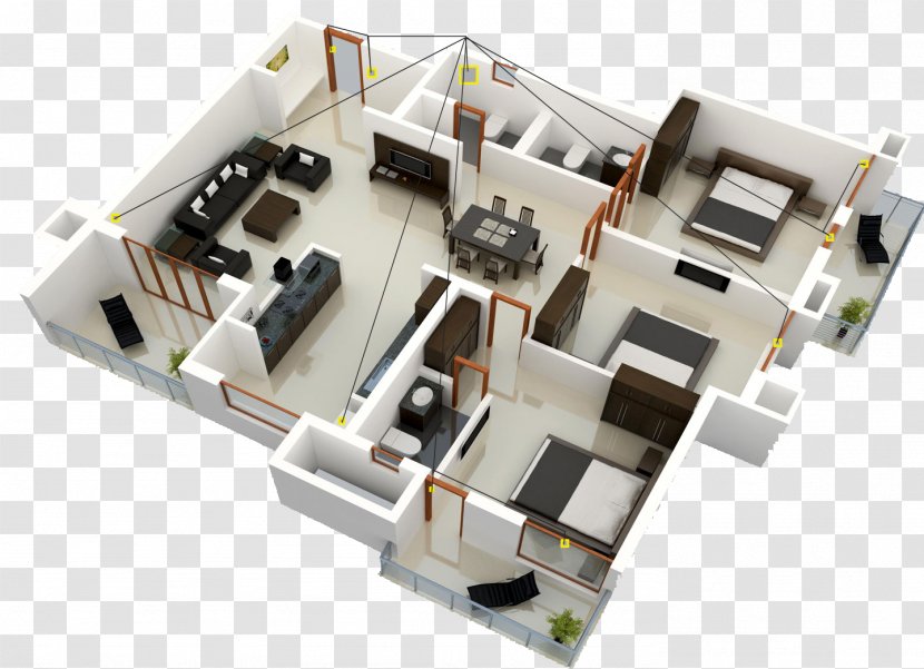 Bedroom House Plan Interior Design Services - Room - Apartment Transparent PNG