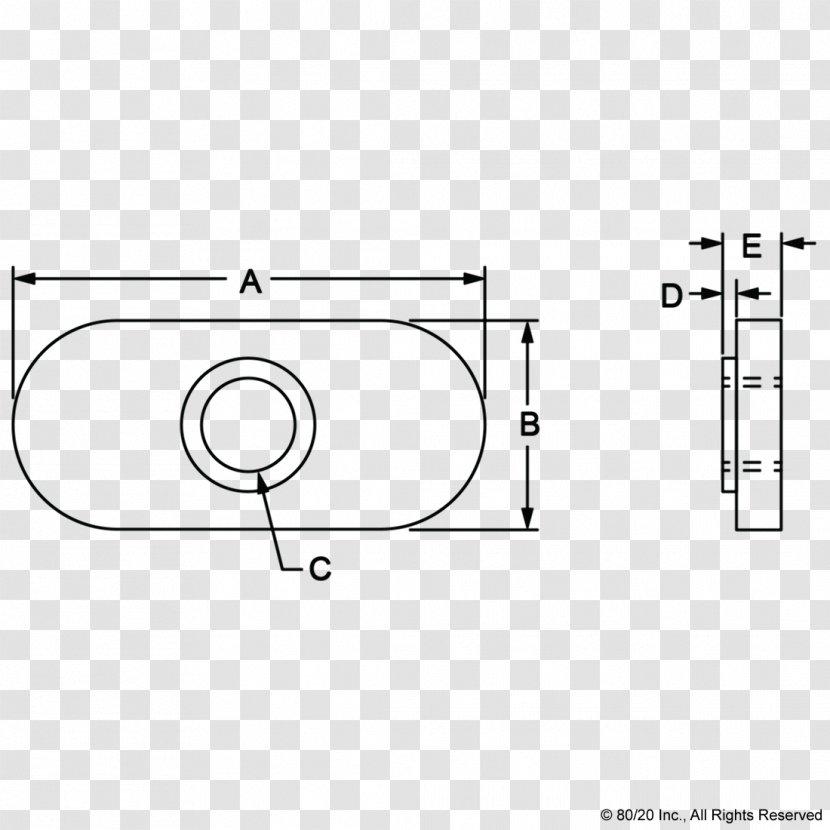 Skarda Equipment Co Inc T-nut T-slot Nut 80/20 - Lead Time - Dimensional Transparent PNG