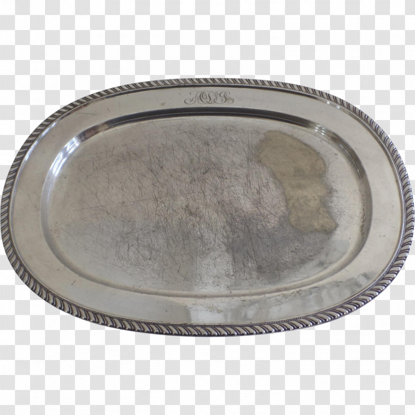 Platter Silver Metal Tableware Oval Transparent PNG