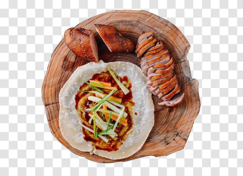 Peking Duck Pancake Chinese Cuisine Beijing Cong You Bing - Roast Material Transparent PNG