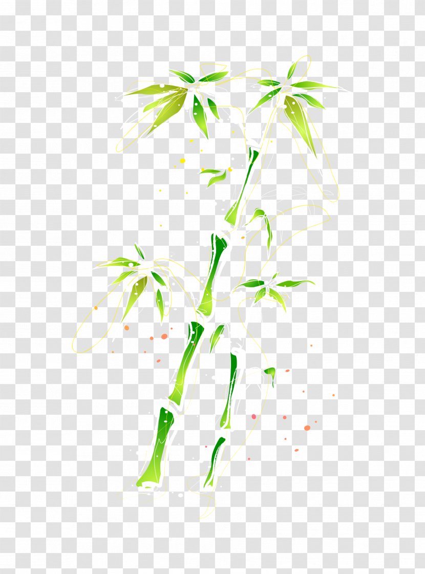 Bamboo Watercolor Painting Clip Art - Plant - Vector Color Chinese Wind Transparent PNG
