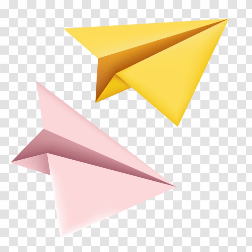 Airplane Paper Plane Origami - Art - Vector Transparent PNG