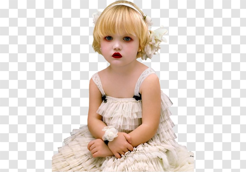 Blond Long Hair Brown Doll - Frame Transparent PNG