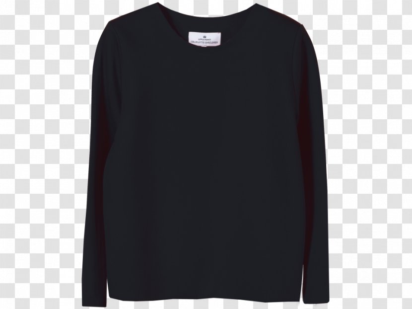 Long-sleeved T-shirt Shoulder Sweater - Black Transparent PNG