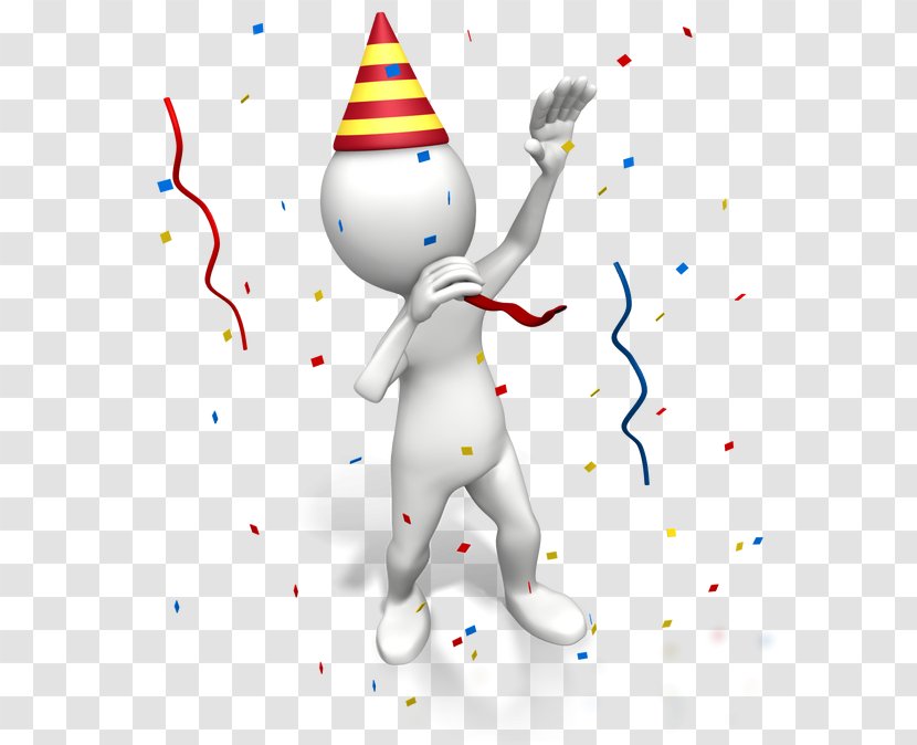 Party Favor Stick Figure Birthday Clip Art - Cartoon - Year End Transparent PNG