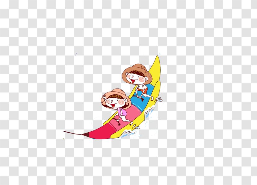 Banana Boat Clip Art - Child - Cute Children Do Transparent PNG