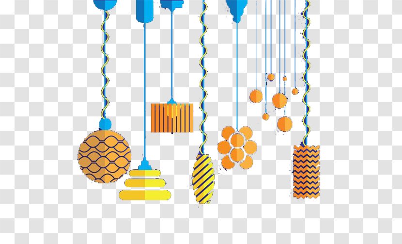 Yellow - Orange - Rope Hanging Lamp Ornaments Transparent PNG
