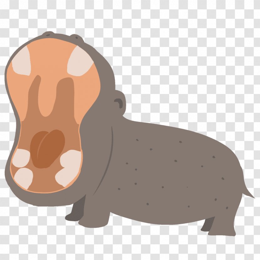 Hippopotamus Snout Animal Mammal - Silhouette - Kaba Transparent PNG
