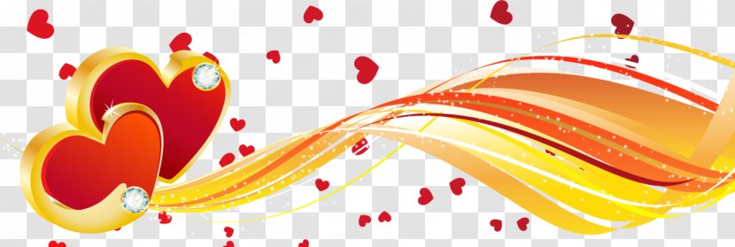 Desktop Wallpaper Download Clip Art - Heart - Orange Transparent PNG