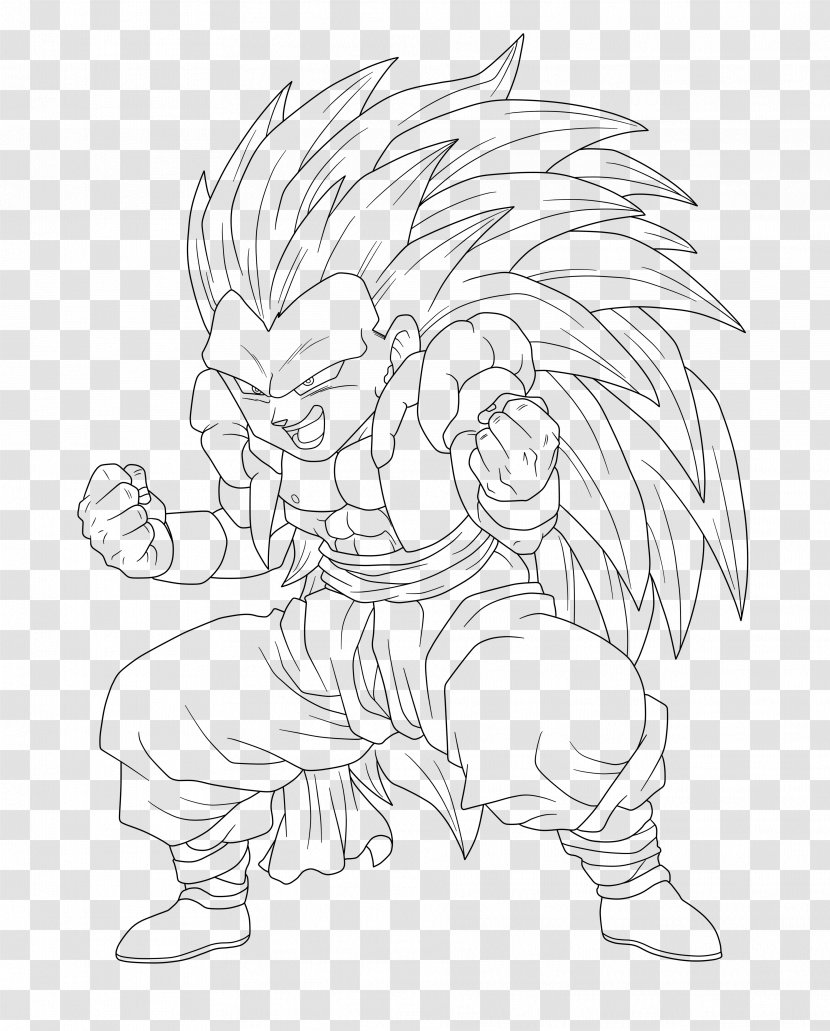 Line Art Gotenks Goku Gohan Transparent PNG