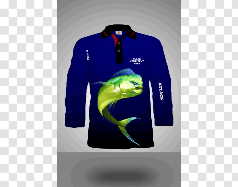 T-shirt Jersey Sleeve Clothing - Electric Blue - Mahi-mahi Transparent PNG