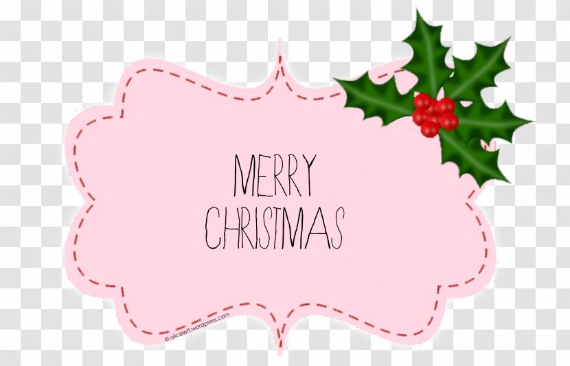 Christmas Ornament Leaf Pink M Font - Tree - Merry Transparent PNG