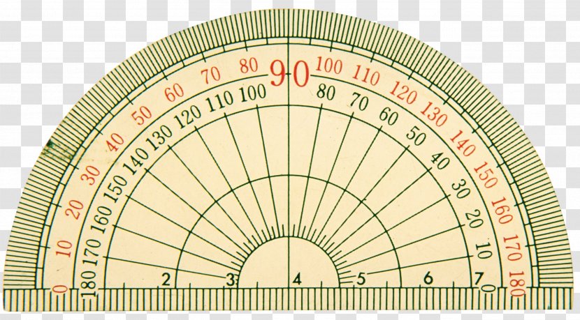 Ruler Straightedge Measuring Instrument Semicircle Compass - Structure Transparent PNG