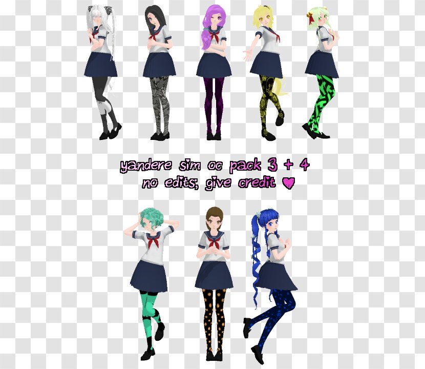 Yandere Simulator Art Character Female - Silhouette - Too Easy Hard Just Right Transparent PNG