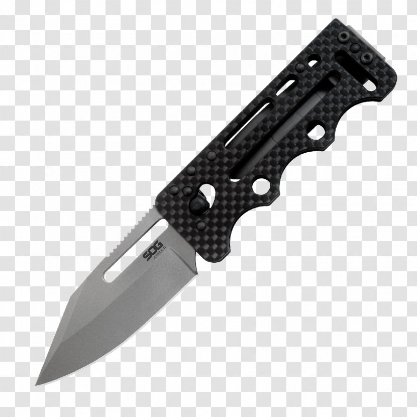 Pocketknife SOG Specialty Knives & Tools, LLC Blade Drop Point - Credit Card - Knife Transparent PNG