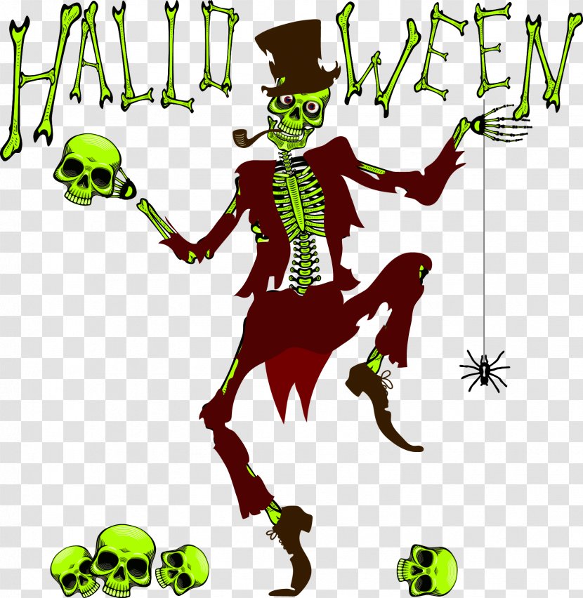 Drawing Human Skeleton Clip Art Illustration Graphic Design - Halloween Transparent PNG