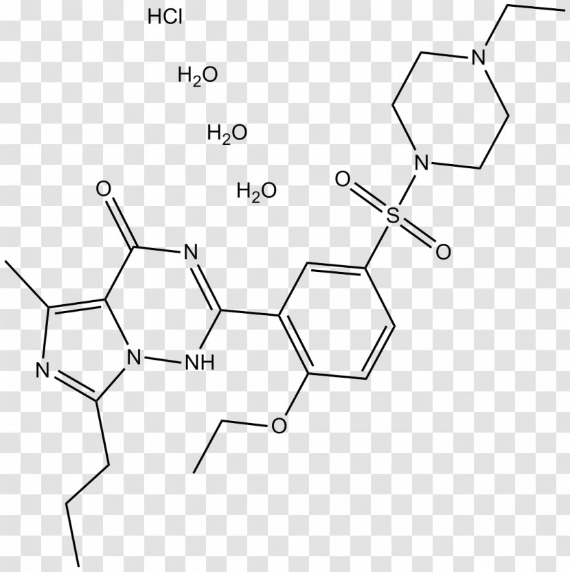 PDE5 Inhibitor Enzyme Vardenafil Phosphodiesterase - Hydrochloride - Hcl Intermolecular Forces Transparent PNG